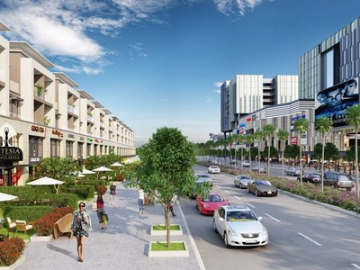 Phố thương mại An Khang dãy trung tâm thương mại, shophouse hiện đại sang trọng.