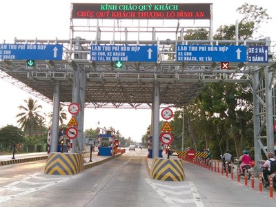 Trạm thu phí T1, nơi Huy làm việc. Ảnh: Mai Trâm.