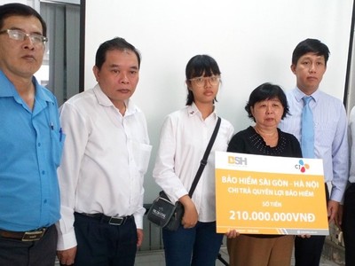 Bảo hiểm BSH chi trả 210 triệu đồng cho cán bộ thuộc Tập đoàn CJ Hàn Quốc