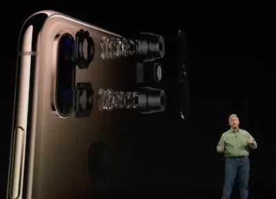 Apple giới thiệu về camera kép trên iPhone XS. Ảnh: TechCrunch.