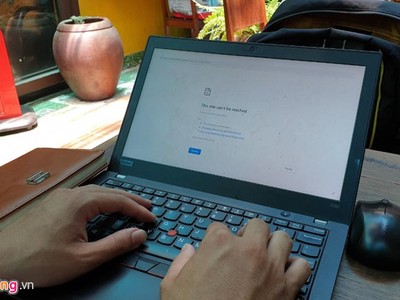 Website UBND quận 7 đến trưa 19/8 vẫn chưa thể truy cập. Ảnh: Sỹ Đông.