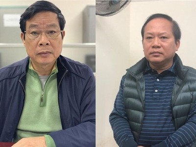 Bị can Nguyễn Bắc Son (trái) và Trương Minh Tuấn. (Nguồn: Cổng thông tin Bộ Công an).