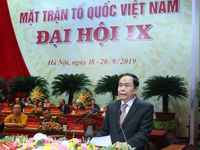 Ông Trần Thanh Mẫn tái đắc cử Chủ tịch Ủy ban Trung ương MTTQ Việt Nam khóa IX - Ảnh: VGP/Nhật Bắc.