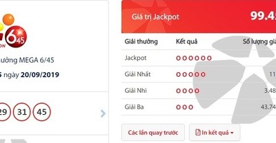 Vietlott phát đi thông báo có 2 tấm vé trúng độc đắc "khủng" vào tối 20/9.
