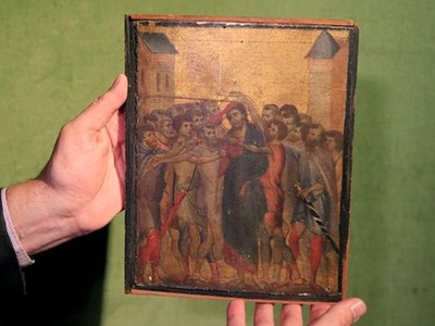 Bức tranh được cho là một phần của một kiệt tác lớn có niên đại từ năm 1280 khi Cimabue vẽ tám cảnh miêu tả niềm đam mê và sự đóng đinh của Chúa Kitô.