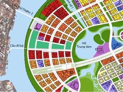 Cầu đi bộ qua sông Sài Gòn nằm giữa cầu Thủ Thiêm 2 và hầm vượt sông Sài Gòn. Ảnh: Ban quản lý KĐTM Thủ Thiêm.