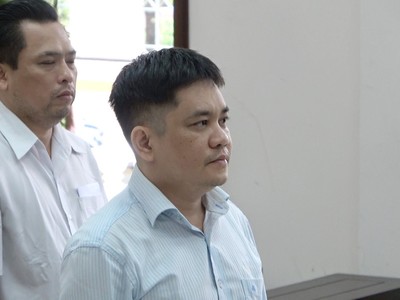 Nguyễn Tiến Lãm tại phiên xét xử.