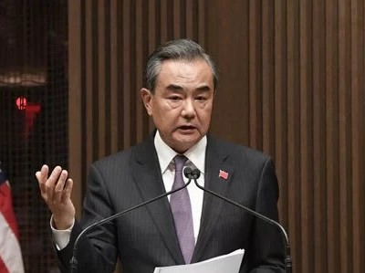 Ngoại trưởng Trung Quốc Vương Nghị phát biểu tại một sự kiện ở New York hôm 24/9. Ảnh: Xinhua.