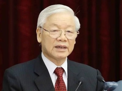 Tổng bí thư, Chủ tịch nước Nguyễn Phú Trọng. Ảnh: TTX.