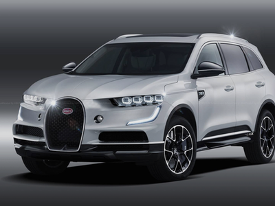 Bản vẽ đồ hoạ ý tưởng về một mẫu SUV mang thương hiệu Bugatti.