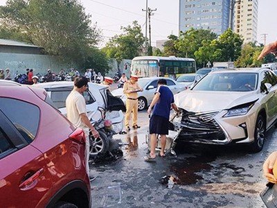 Hiện trường vụ tai nạn. Ảnh: P.H.