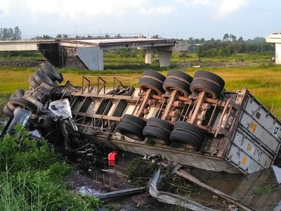 Hiện trường vụ tai nạn.
