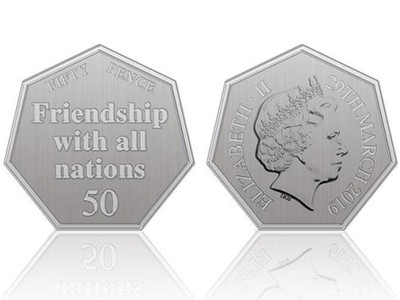 Đồng xu Brexit 50 pence. (Nguồn: theneweuropean)