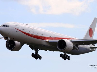 Một máy bay Boeing 777-300ER của chính phủ Nhật Bản (Ảnh: Lực lượng phòng vệ trên không Nhật Bản).