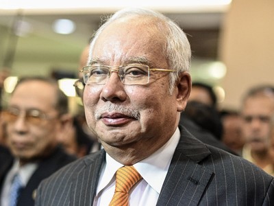 Ông Najib Razak đến tòa vào ngày 11.11. AFP