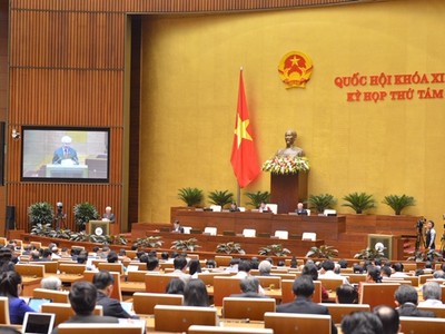 Quốc hội tiến hành miễn nhiệm Chủ nhiệm Ủy ban Pháp luật Nguyễn Khắc Định và Bộ trưởng Y tế Nguyễn Thị Kim Tiến.