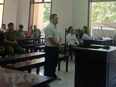 Bị cáo Văn Văn Nghĩa trước tòa. (Ảnh: Sỹ Tuyên/TTXVN)