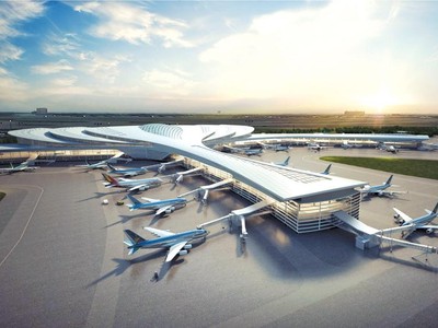 Mô hình sân bay Long Thành.