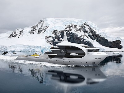 Bản khái niệm của chiếc du thuyền Project Orca. Ảnh: Super Yacht Times.