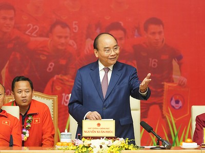 Thủ tướng phát biểu tại cuộc gặp. Ảnh: VGP.