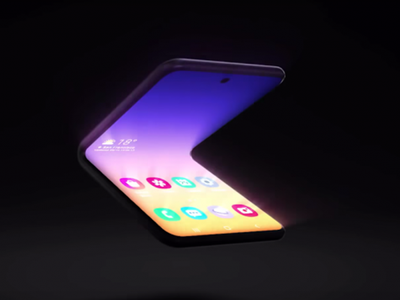 Hình ảnh được Samsung tiết lộ mới đây về mẫu điện thoại màn hình gập mới.