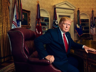 Tổng thống Mỹ Donald Trump có một năm nhiều biến động. Ảnh: Time.