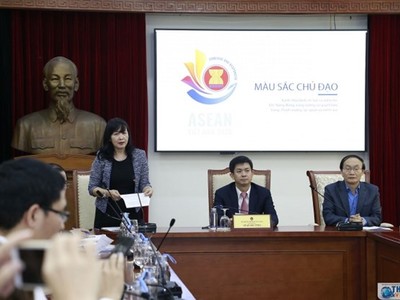 Buổi họp báo công bố Logo Năm ASEAN 2020. (Nguồn: baoquocte.vn)