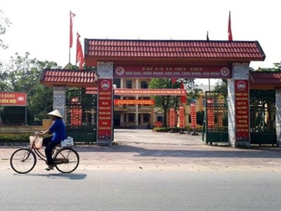 Trụ sở UBND xã Thạch Bằng nơi ông Phan Đình Cương công tác.