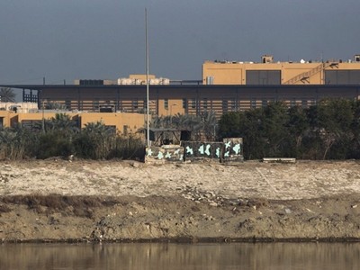 Đại sứ quán Mỹ tại Baghdad, Iraq. Ảnh: AFP.