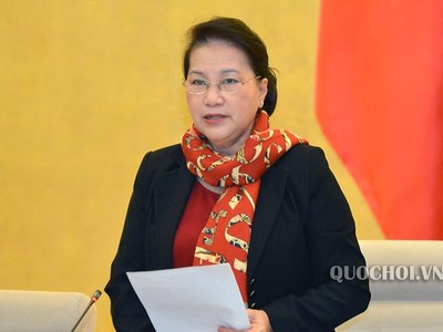 Chủ tịch Quốc hội Nguyễn Thị Kim Ngân phát biểu khai mạc phiên họp 42 của Uỷ ban Thường vụ Quốc hội. Ảnh: Quốc hội.