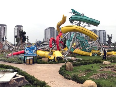 Công viên nước Thanh Hà bị cưỡng chế trước Tết Nguyên đán.