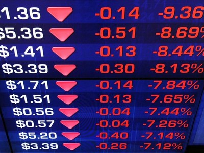 Chỉ số S&P/ASX 200 của Australia trượt dốc 2,52% do các nhóm cổ phiếu “nặng ký” đều đi xuống. Ảnh: AFP.
