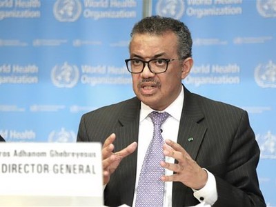 Tổng Giám đốc Tổ chức Y tế thế giới (WHO) Tedros Adhanom Ghebreyesus. (Nguồn: THX/TTXVN).