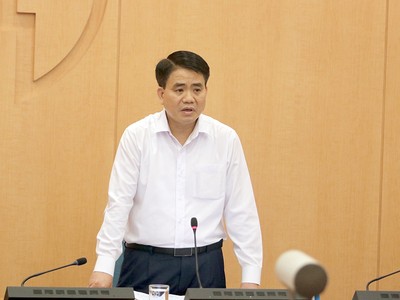 Ông Nguyễn Đức Chung - Chủ tịch UBND TP. Hà Nội yêu cầu đơn vị liên quan tuyệt đối không được chủ quan trong phòng chống Covid-19.