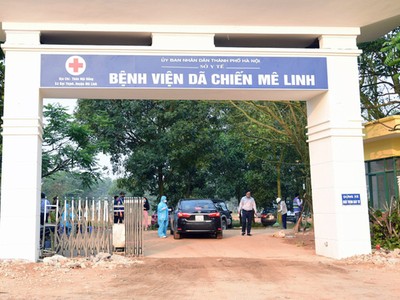 Hà Nội cải tạo bệnh viện Mê Linh cũ thành bệnh viện dã chiến, phục vụ phòng chống Covid-19, cuối tháng 3/2020.