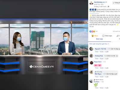 Hàng ngày CenLand đều có những buổi talkshow, livestream bán hàng thông qua fanpage CenHomes.vn, Cenhomes Channel trên youtube thu hút hàng chục ngàn khách hàng quan tâm.