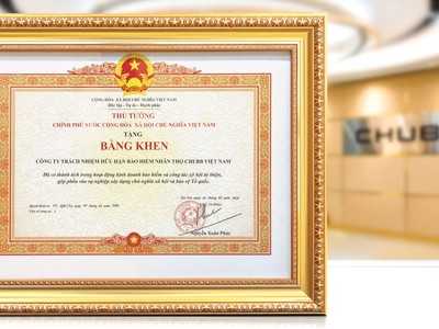 Những nỗ lực bền bỉ trong suốt 15 năm đã được công nhận, khi Chubb Life Việt Nam vừa vinh dự đón nhận Bằng khen của Thủ tướng Chính phủ trao tặng vì các thành tích trong hoạt động kinh doanh bảo hiểm và những đóng góp tích cực cho cộng đồng, góp phần vào sự nghiệp xây dựng đất nước.