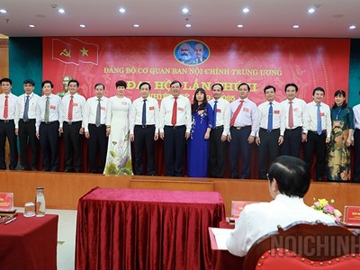 Ban Chấp hành Đảng bộ Cơ quan Ban Nội chính Trung ương nhiệm kỳ 2020 - 2025 ra mắt tại Đại hội.