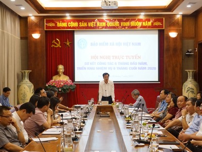 Phó tổng giám đốc phụ trách, quản lý điều hành BHXH Việt Nam Đào Việt Ánh chủ trì Hội nghị.