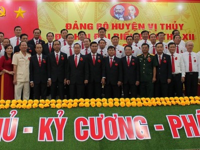 Ban Chấp hành Đảng bộ huyện Vị Thủy, tỉnh Hậu Giang nhiệm kỳ 2020-2025.