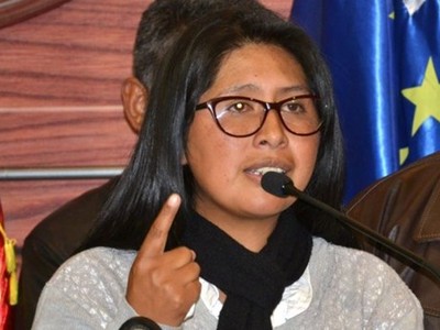 Chủ tịch Thượng viện Bolivia Monica Eva Copa. (Nguồn: correodelsur.com).