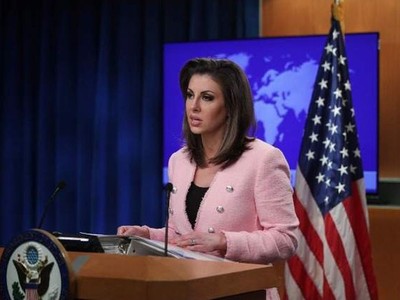 Phát ngôn viên Bộ Ngoại giao Mỹ Morgan Ortagus (Ảnh: AP).