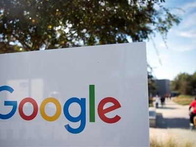 Biểu tượng Google tại trụ sở ở Menlo Park, California, Mỹ. (Nguồn: AFP/TTXVN).