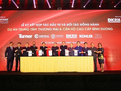 Phát Đạt cùng Danh Khôi và các đối tác ký kết, bắt tay hợp tác đầu tư dự án ở Bình Dương.