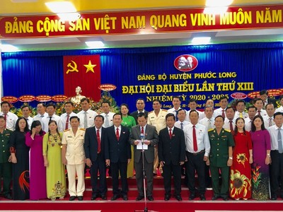 Ban Chấp hành Đảng bộ huyện Phước Long nhiệm kỳ 2020-2025.
