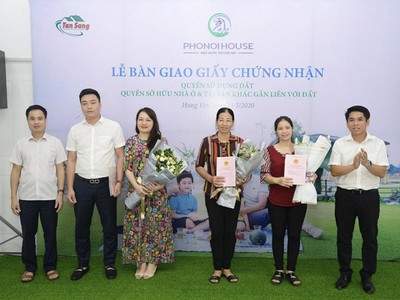 Khách hàng sở hữu sổ đỏ dự án Phố Nối House.