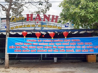 Quán hàng ở Quảng Nam dừng hoạt động.