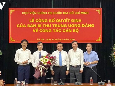 Ông Dương Trung Ý được bổ nhiệm làm Phó Giám đốc Học viện Chính trị quốc gia Hồ Chí Minh.