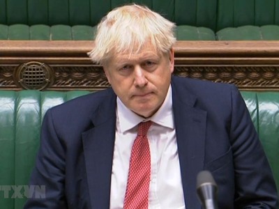 Thủ tướng Anh Boris Johnson tại cuộc họp ở London, Anh, ngày 2/9/2020. (Ảnh: AFP/TTXVN).