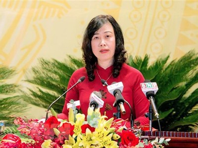 Bà Đào Hồng Lan, Bí thư Tỉnh ủy Bắc Ninh khóa XX, nhiệm kỳ 2020-2025. (Ảnh: Thanh Thương/TTXVN).